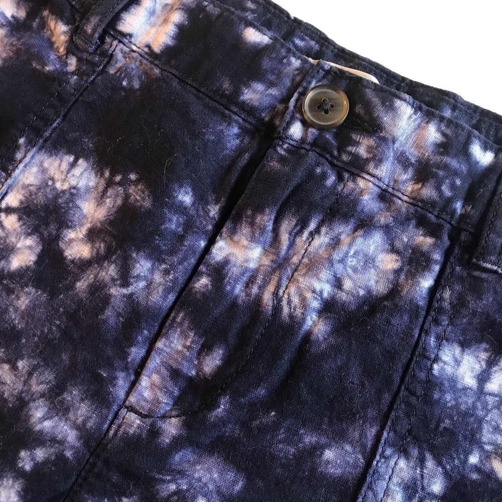 GAP Women’s Tie Dye Patch Pocket Shorts Blue 14 - Picture 4 of 11